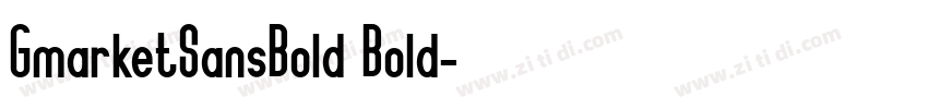 GmarketSansBold Bold字体转换